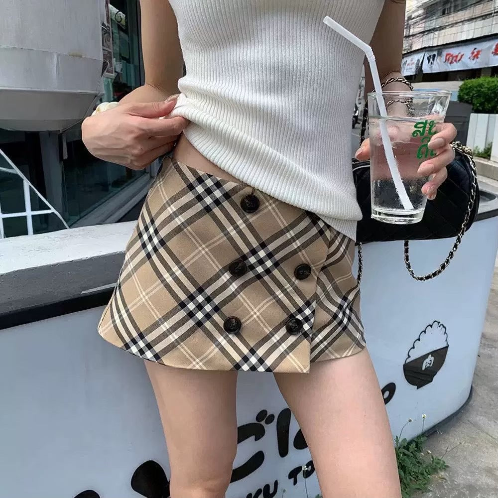 チェックスカート