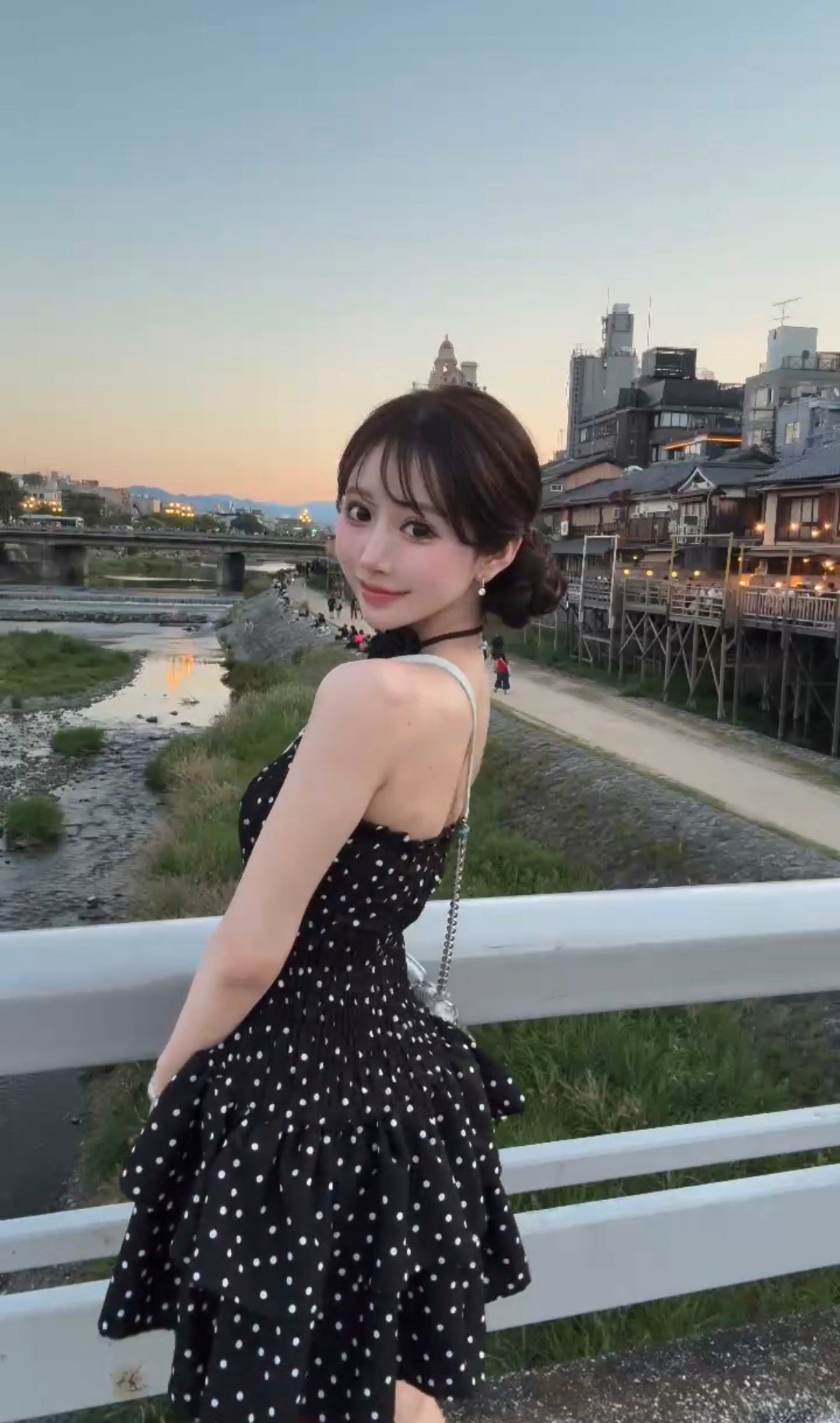 roseチョーカー付きdotワンピ