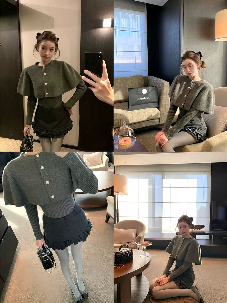 ケープ風トップス