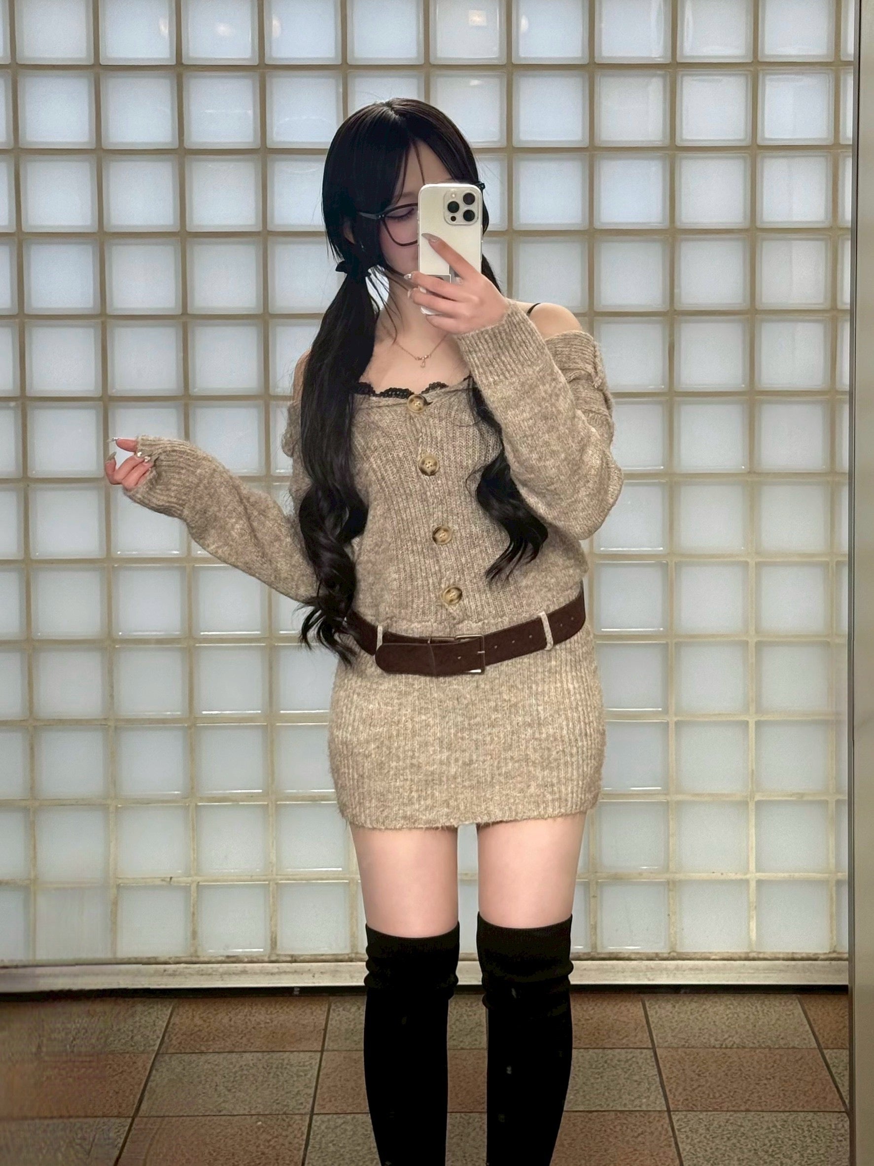 ニットワンピース2色