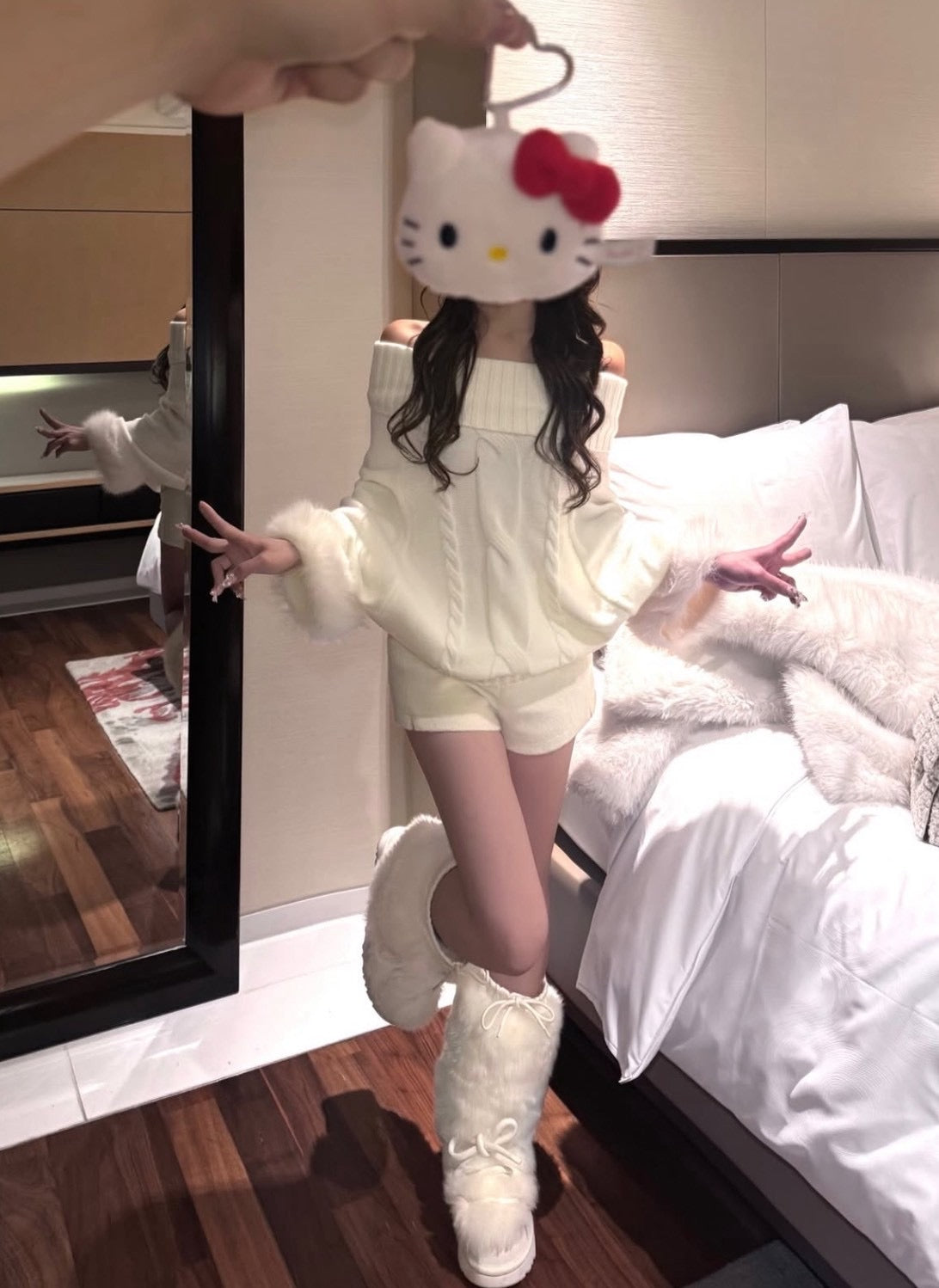 袖先farニット2色