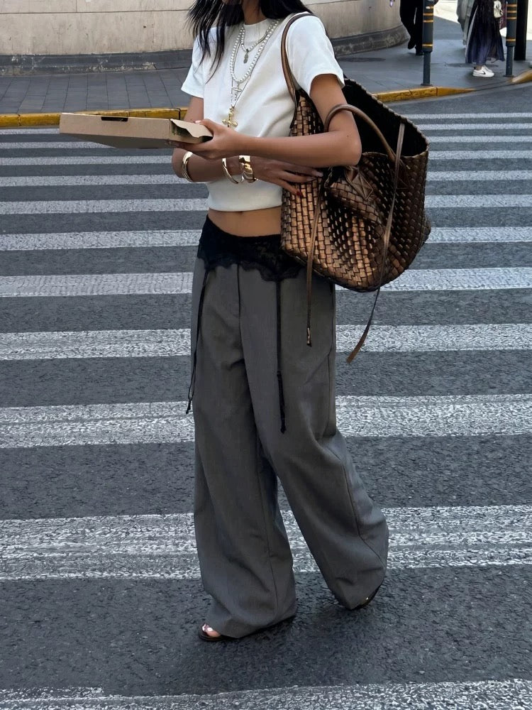ウエストレースパンツ