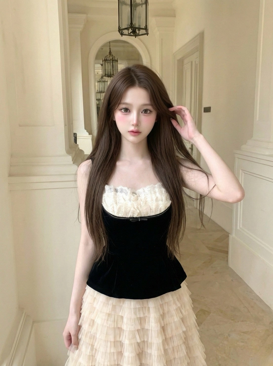 フリルロングスカート 6色