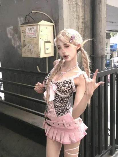 ♡pink reopard セットアップ