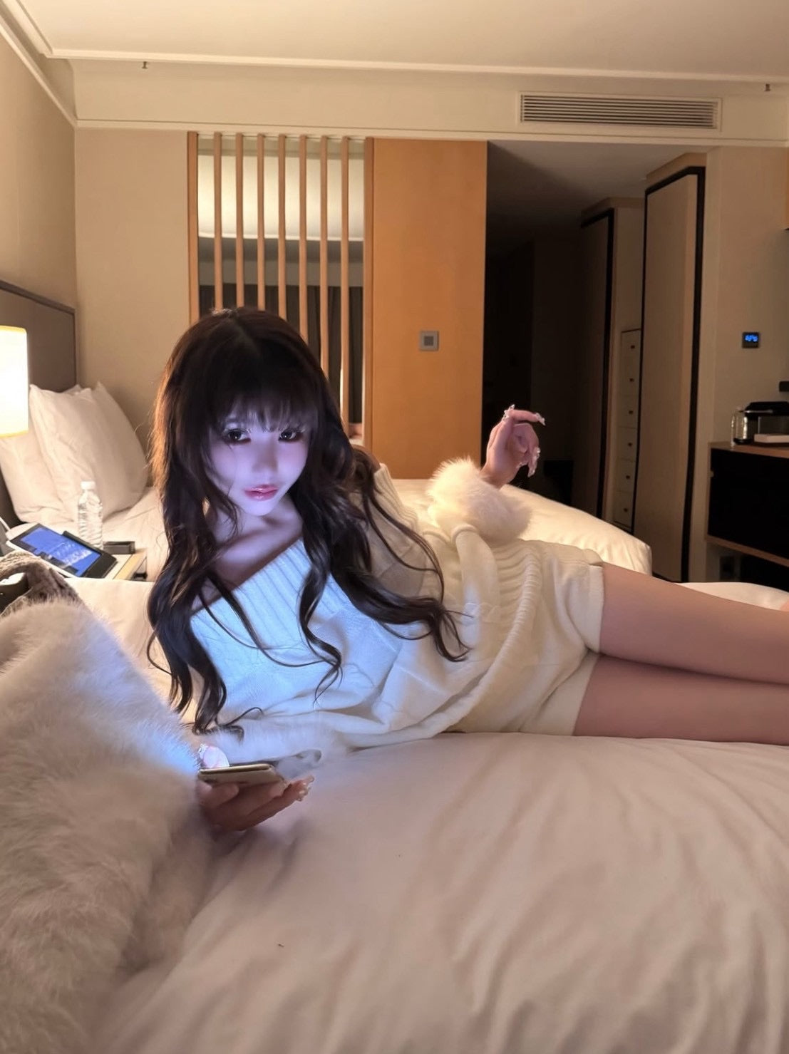 袖先farニット2色