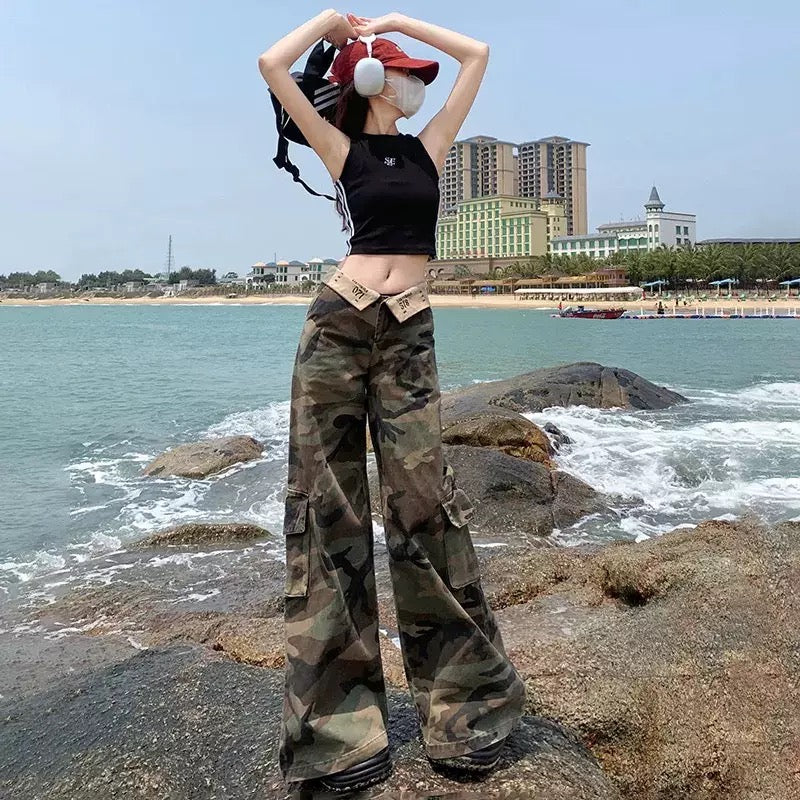 デザイン迷彩パンツ