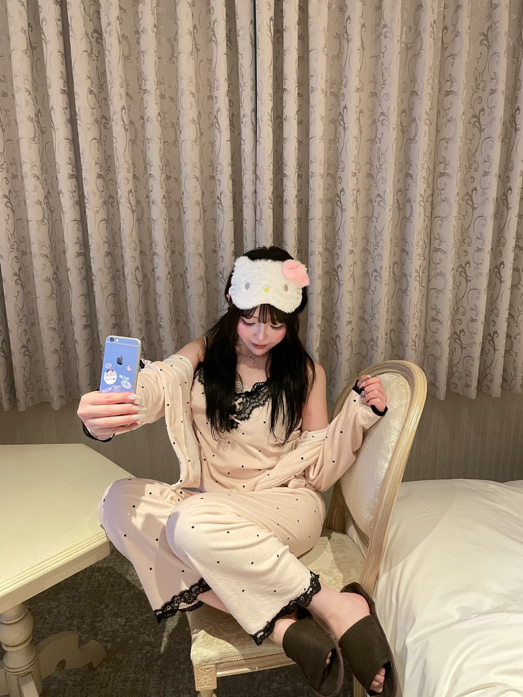 dotリボン3点セットルームウェア