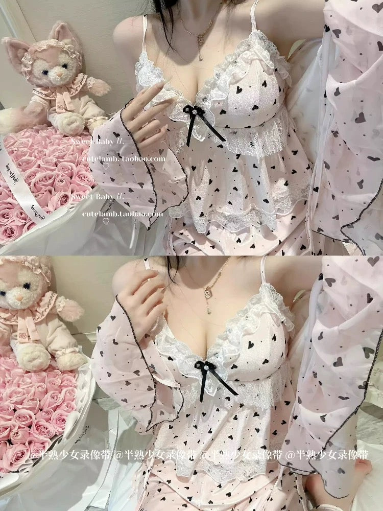 シフォンルームウェア3点セット