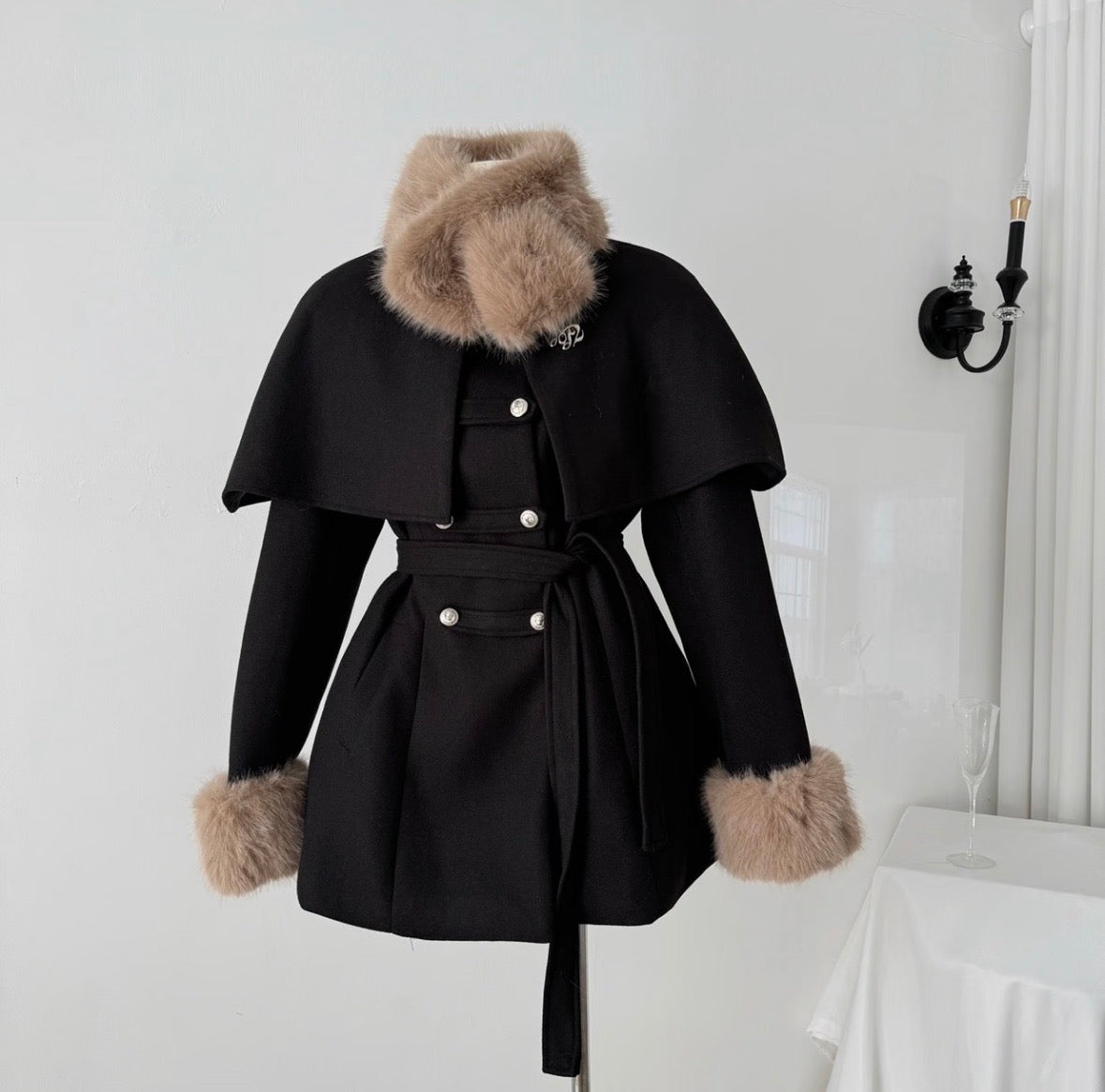 ケープ付きcoat 2色