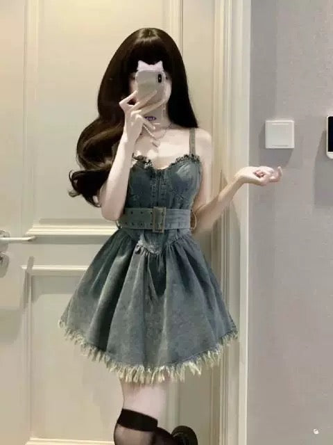 デニムワンピ