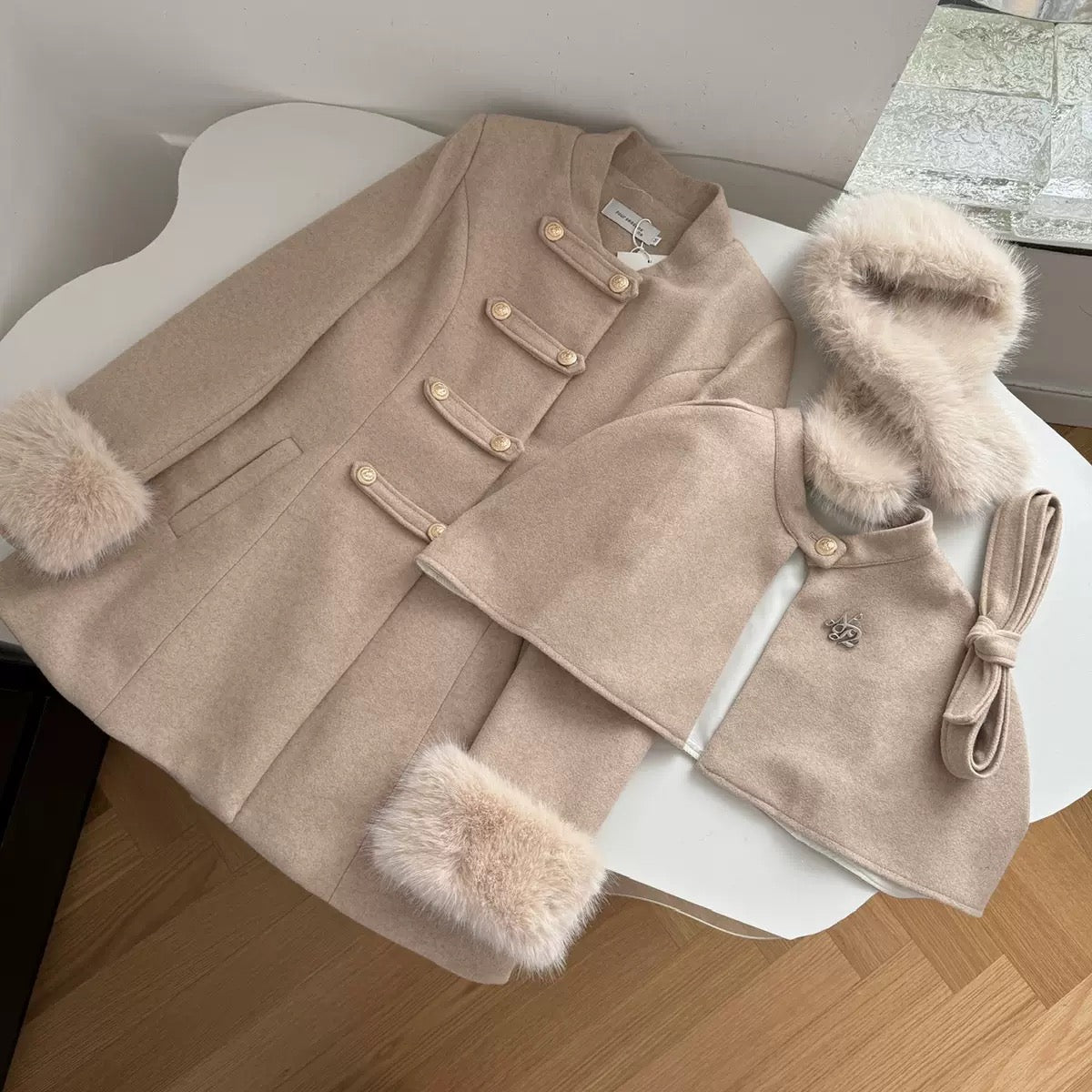 ケープ付きcoat 2色