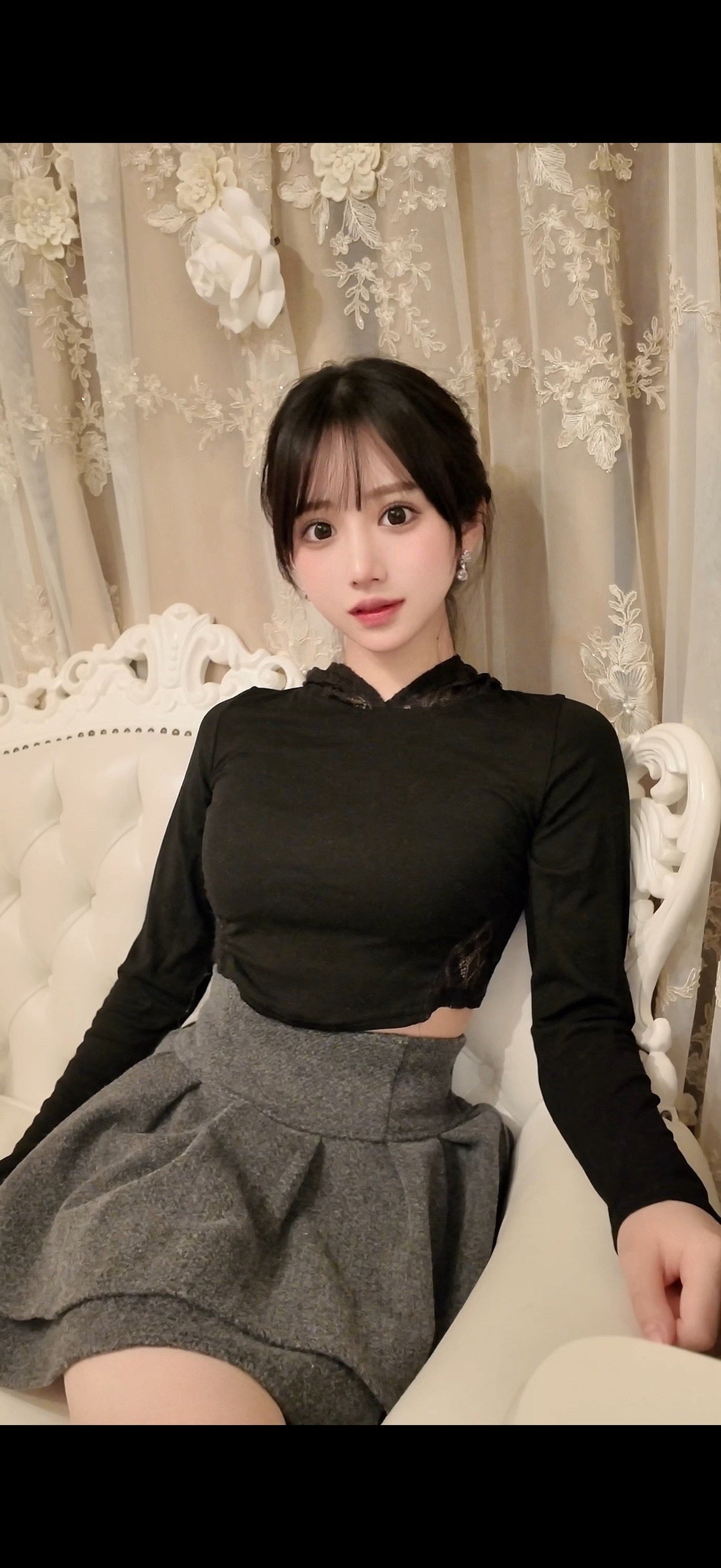 back lace hoodie