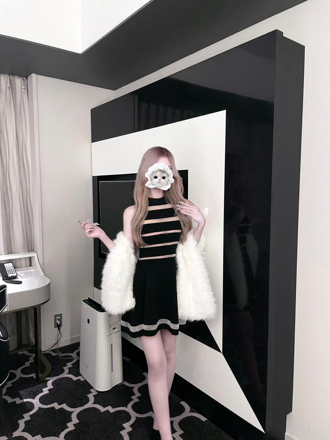 シンプルボーダーワンホンワンピ2色