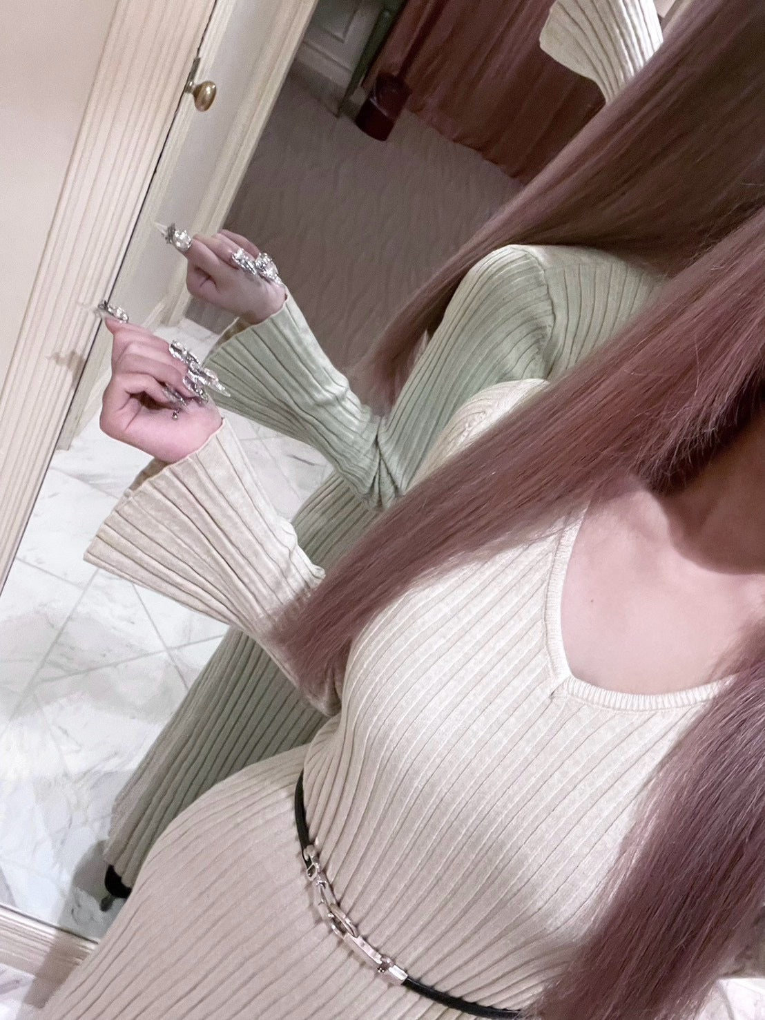 ニットロングop3色