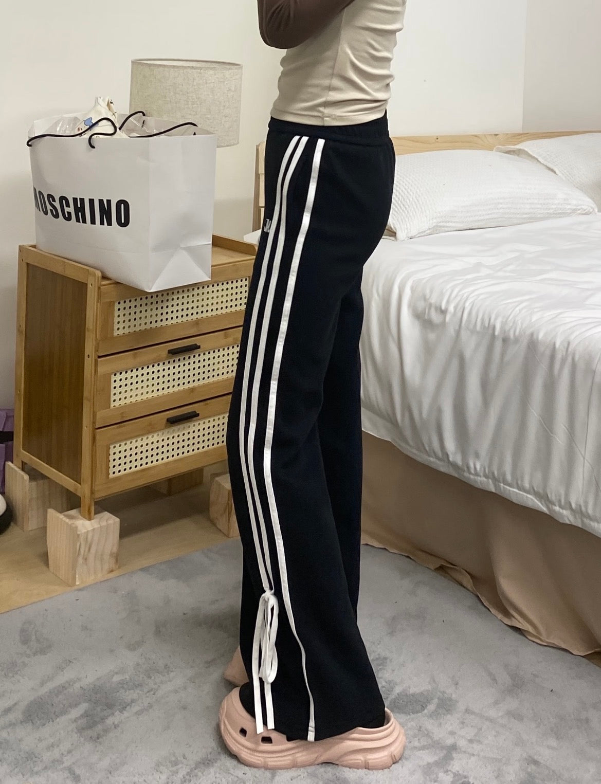 裾リボンスウェットパンツ 3種類