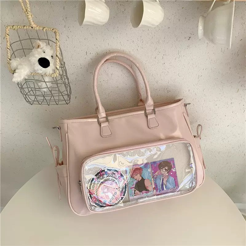 3way クリアポケット付きbag 9色