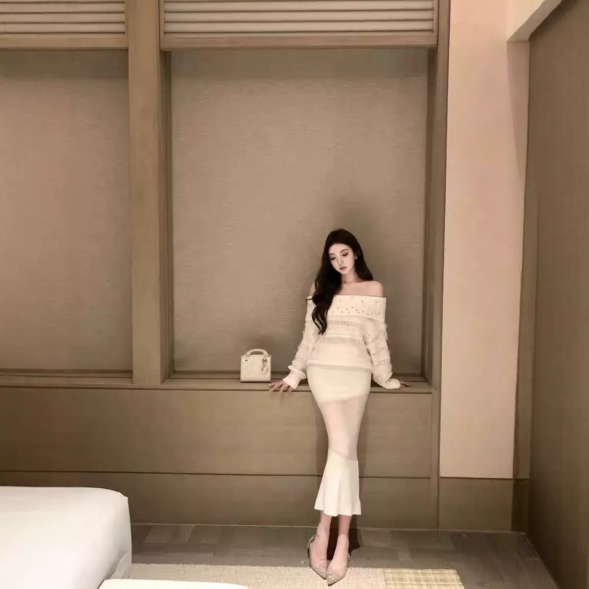 オフショル儚ニット2色