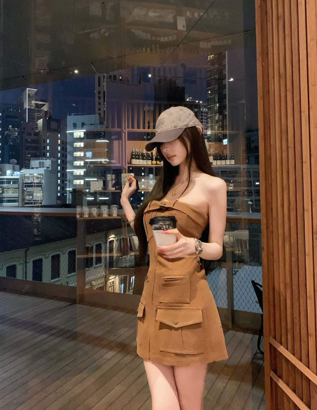 残り僅かdenimstrapless OP