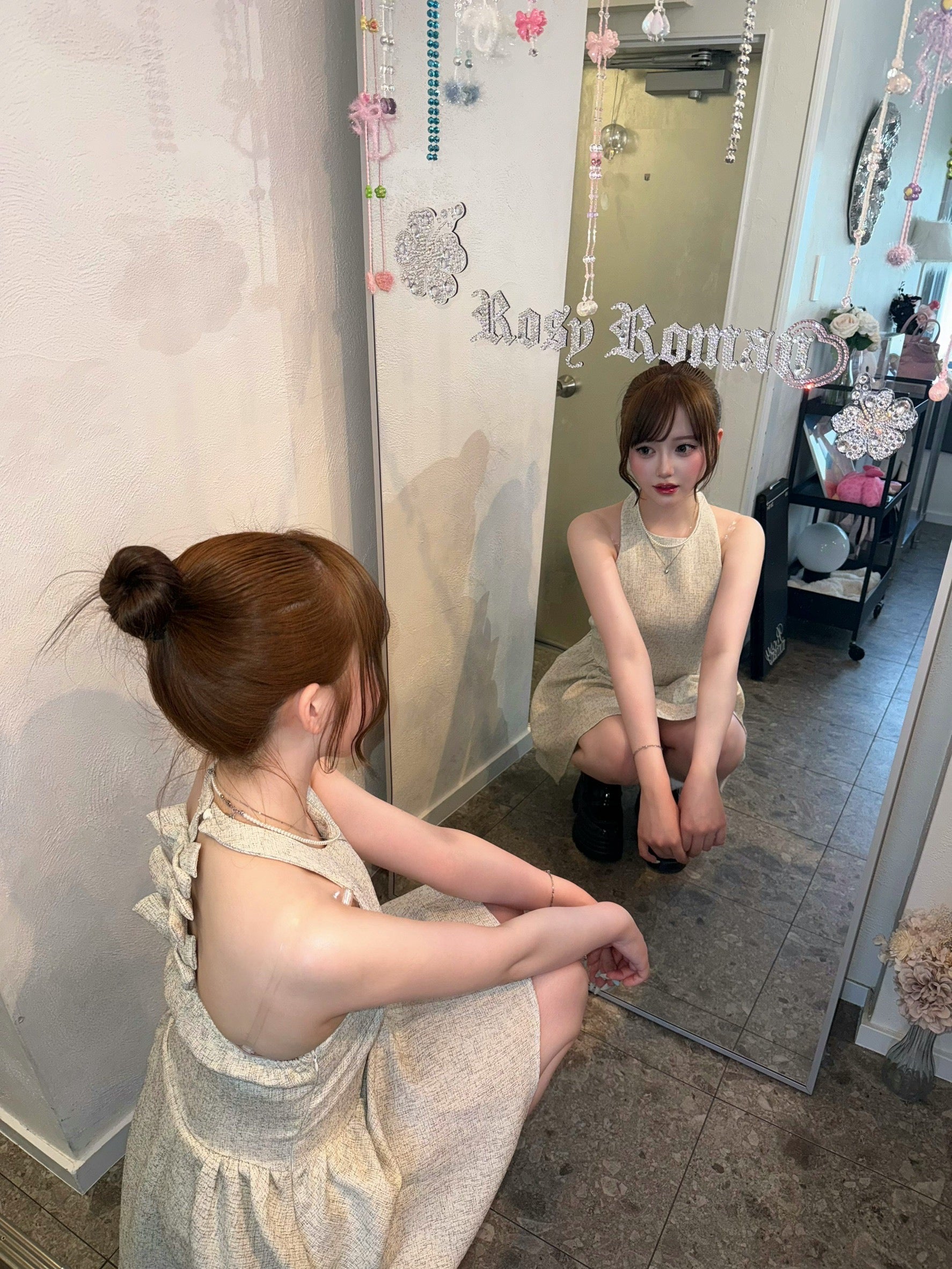 バックリボンワンピース