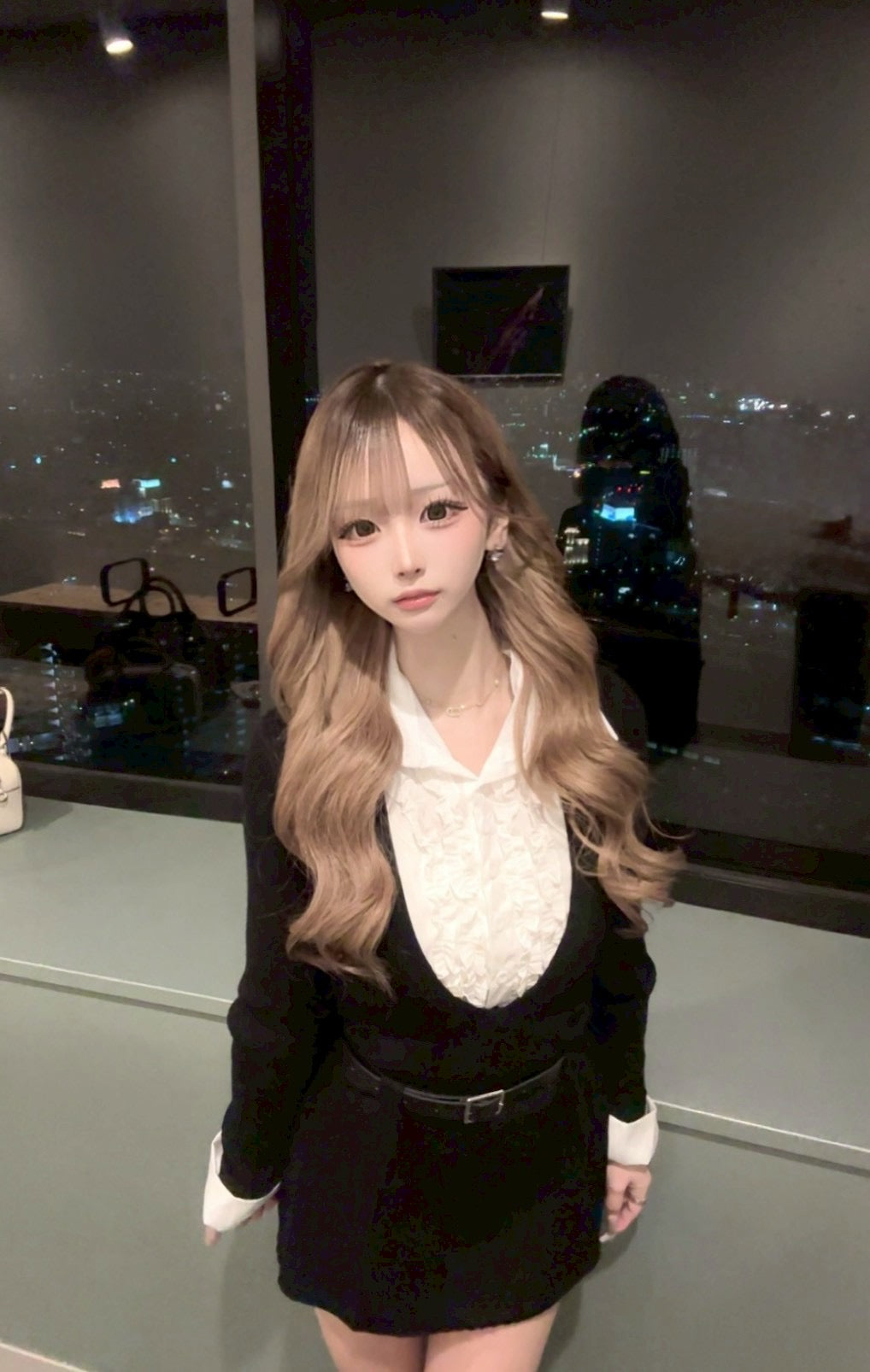 シャツニットワンピ 2色