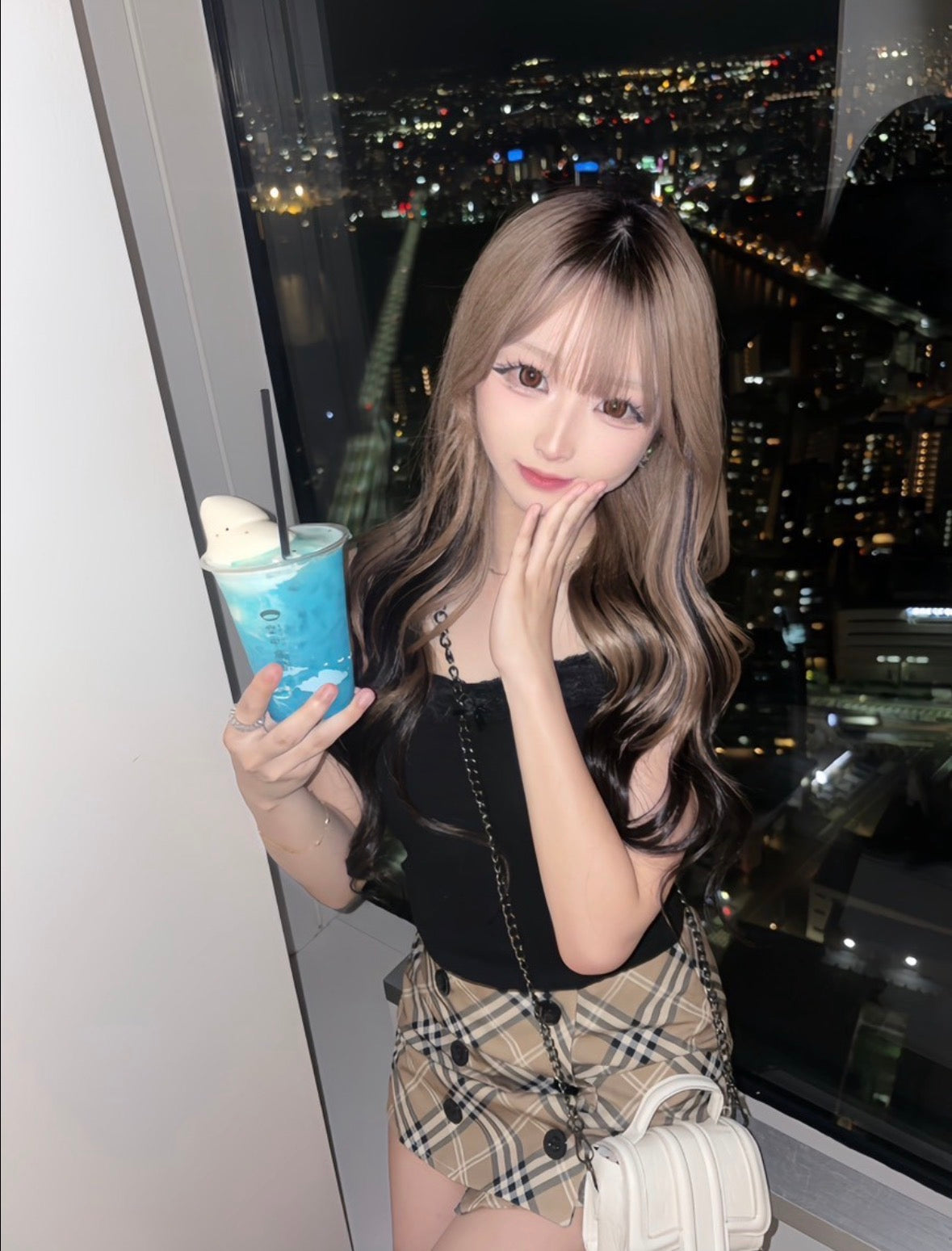 チェックスカート