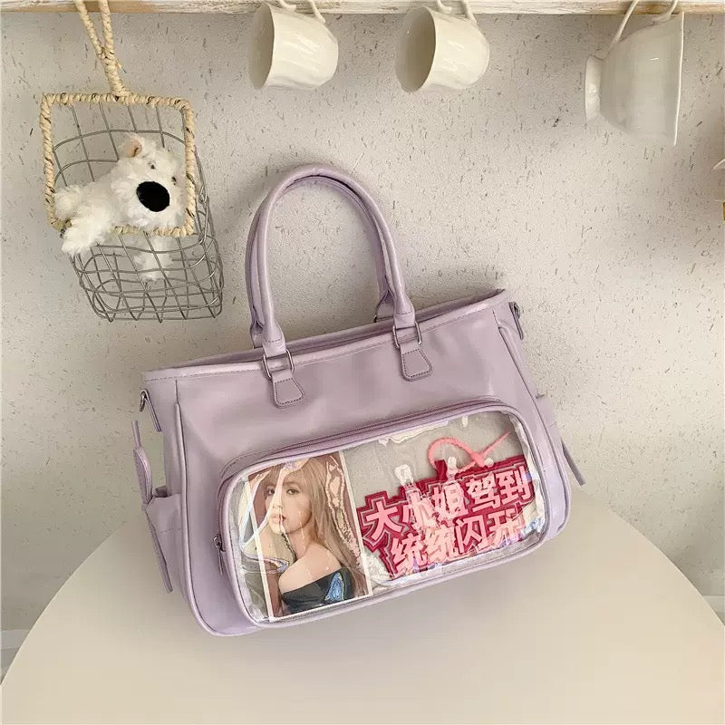 3way クリアポケット付きbag 9色