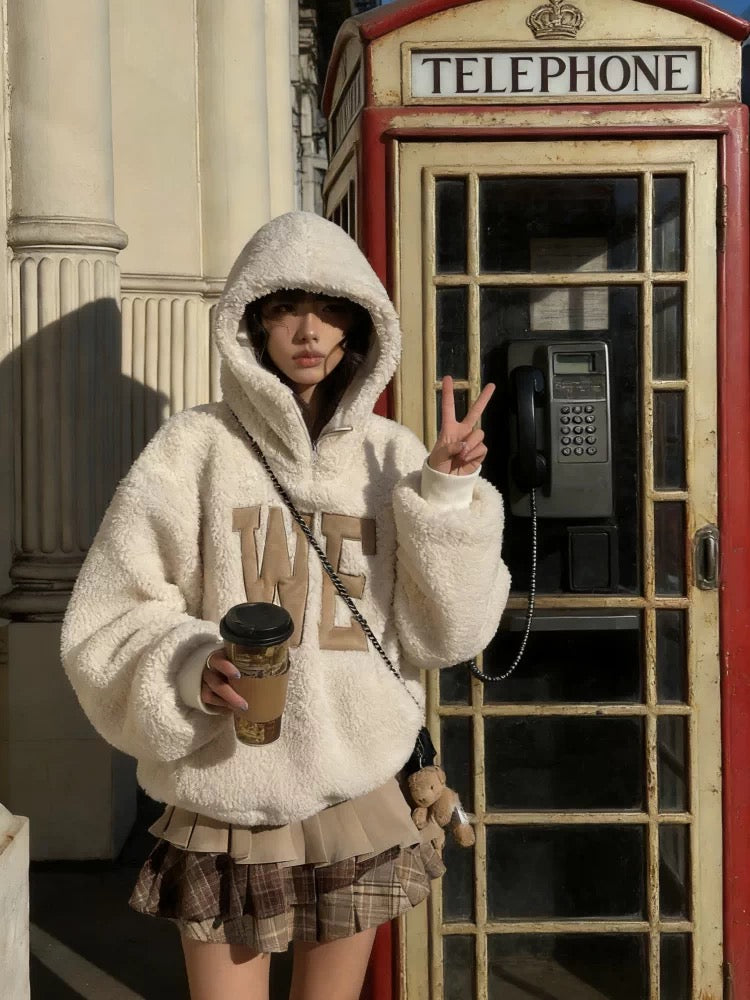 brown ボアセットアップ