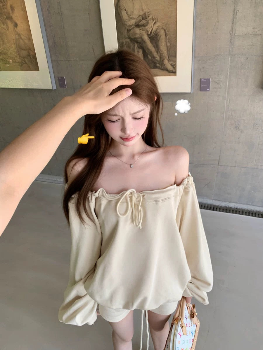 ラフオフショルセットアップ