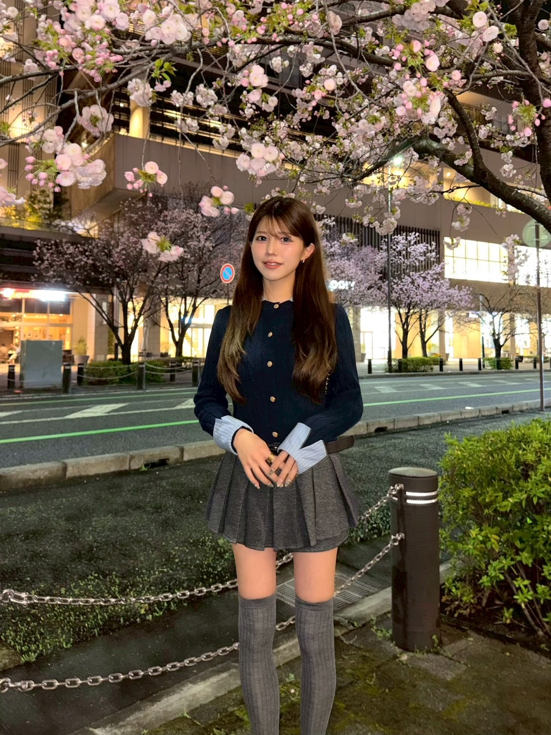 切り替えシャツニットトップス 2色