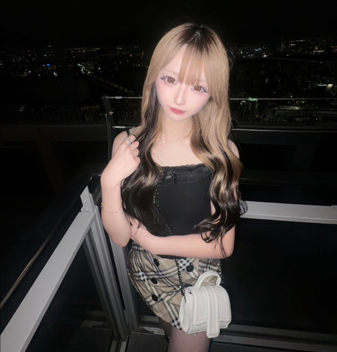 チェックスカート