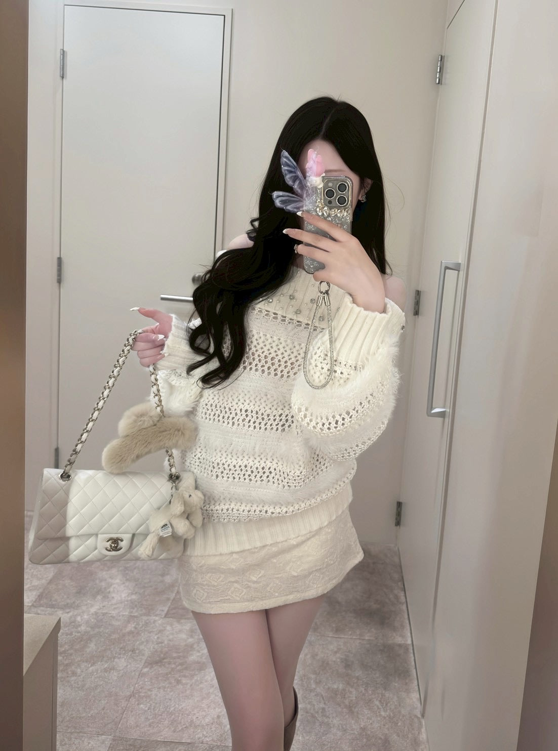 オフショル儚ニット2色