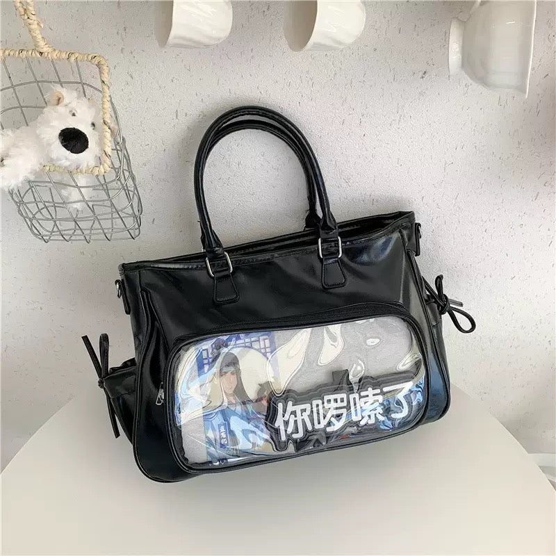 3way クリアポケット付きbag 9色