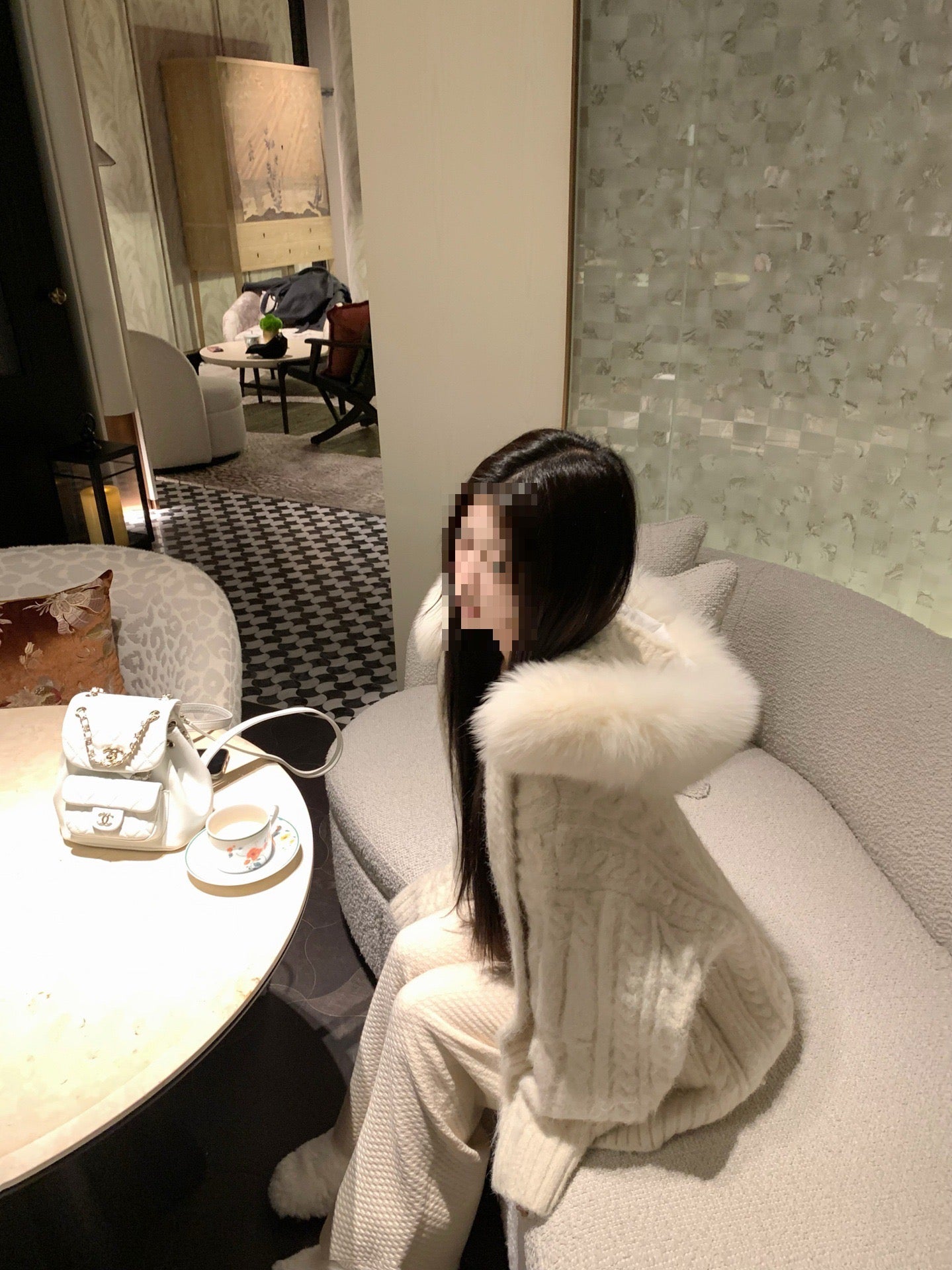 ロングニットカーデ