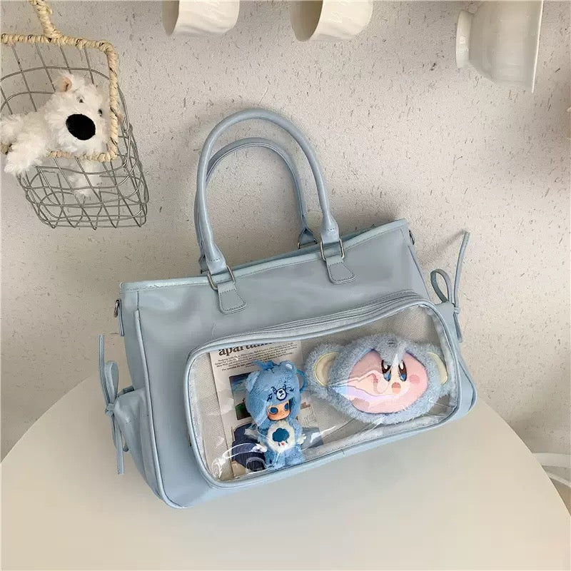 3way クリアポケット付きbag 9色