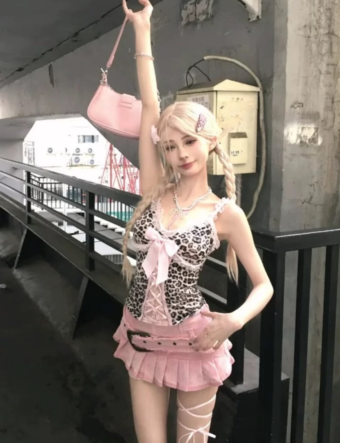 ♡pink reopard セットアップ