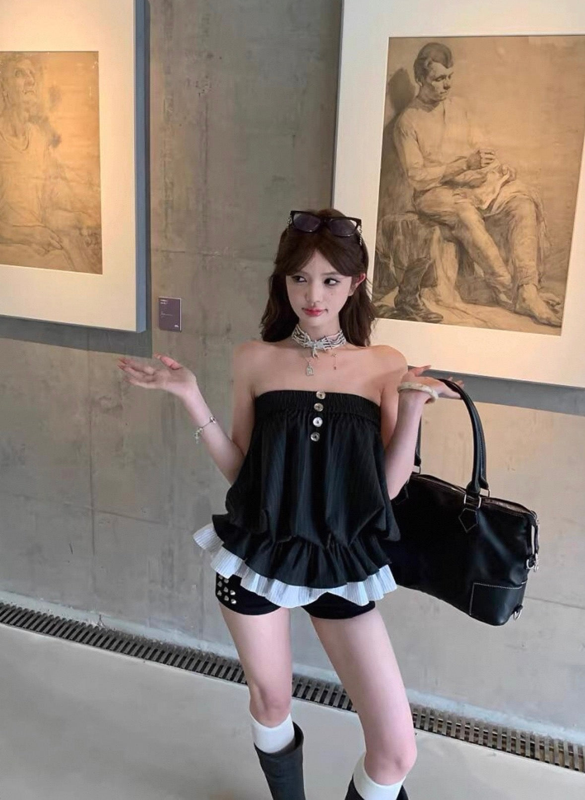 オフショルバルーントップス