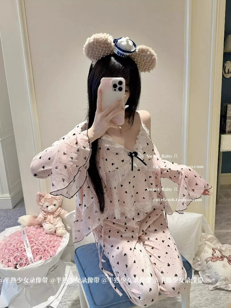 シフォンルームウェア3点セット