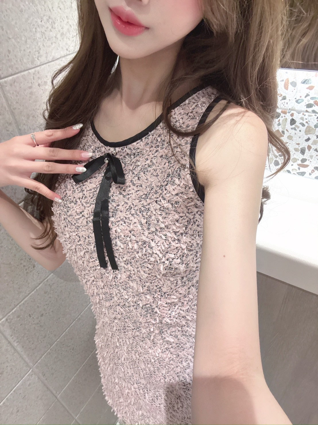 フロントリボンワンピース