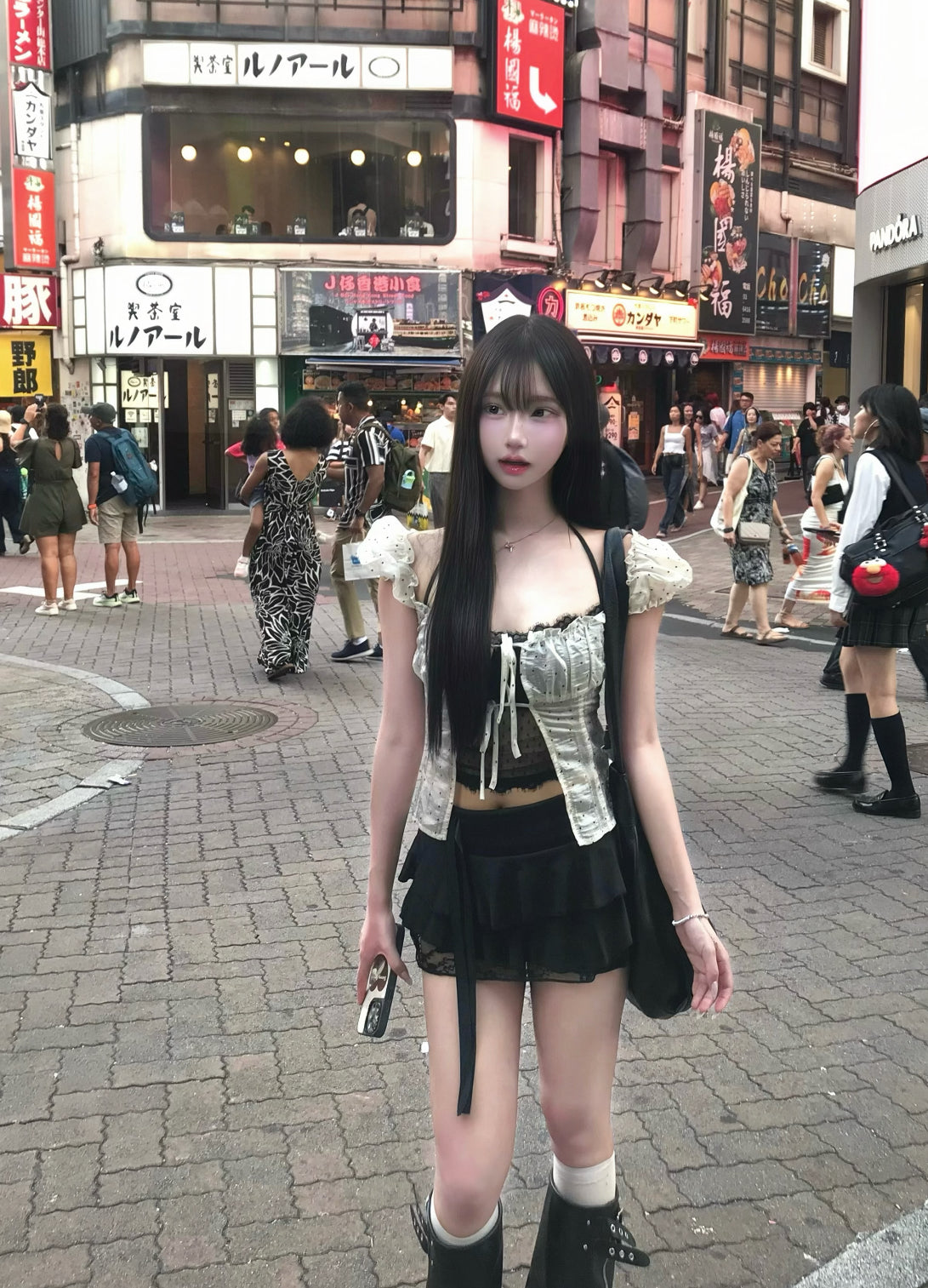 パフスリーブトップス