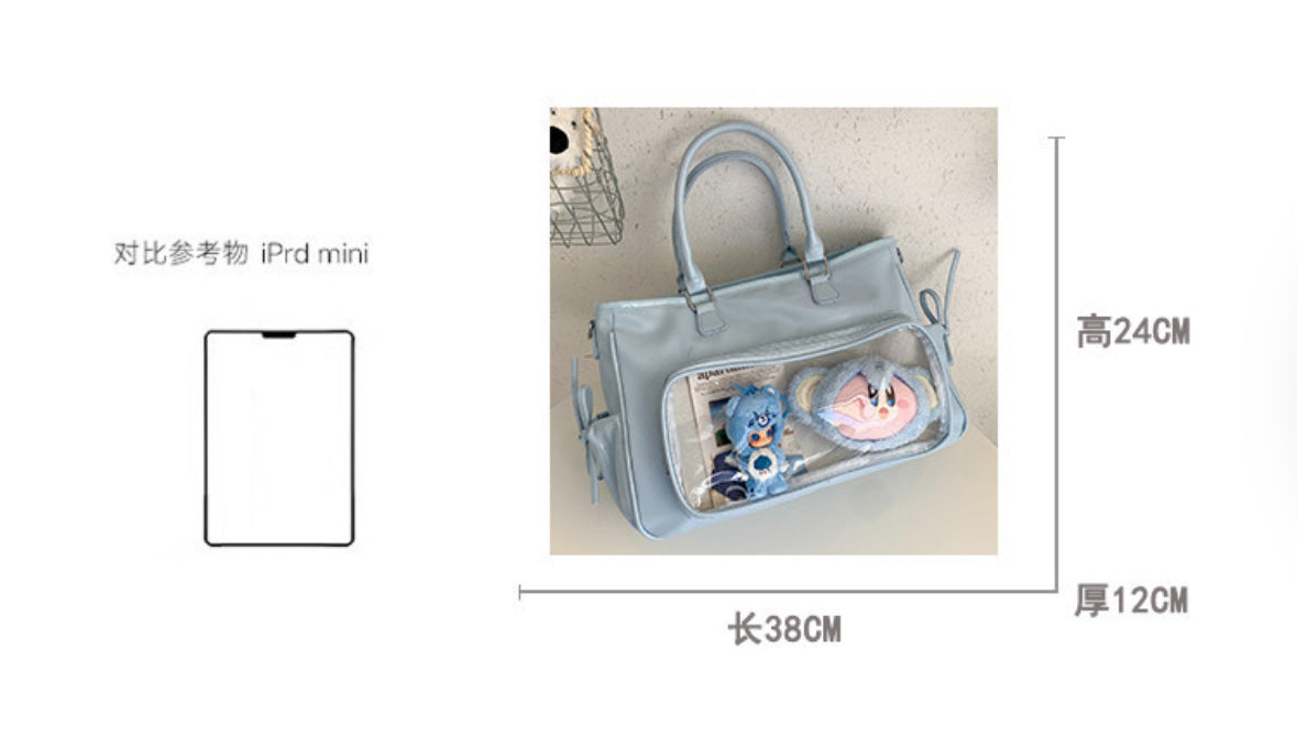 3way クリアポケット付きbag 9色