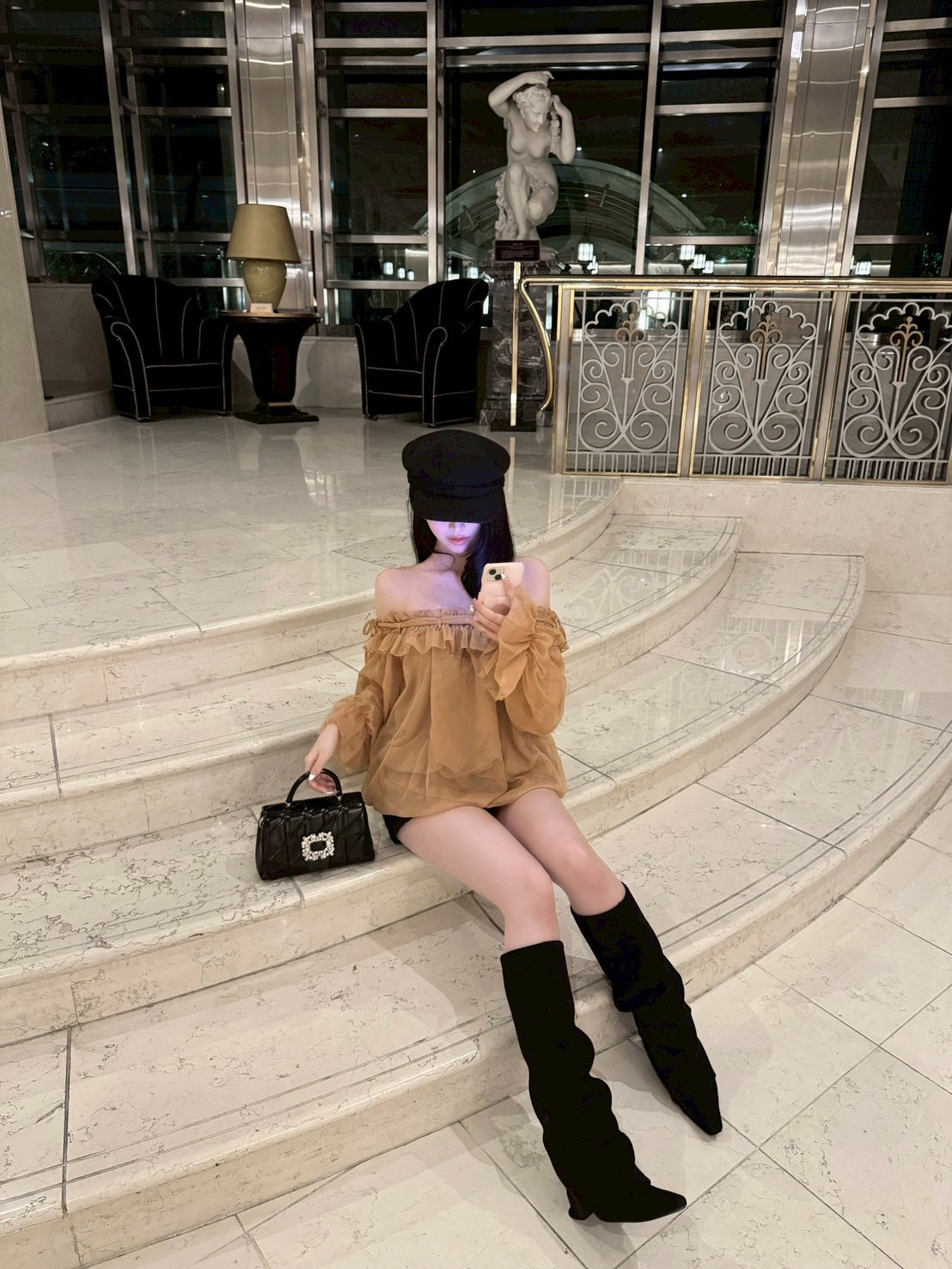 シフォンふんわりトップス