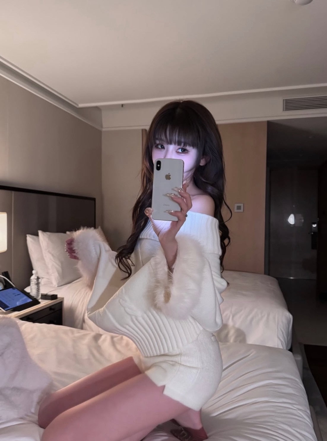 袖先farニット2色