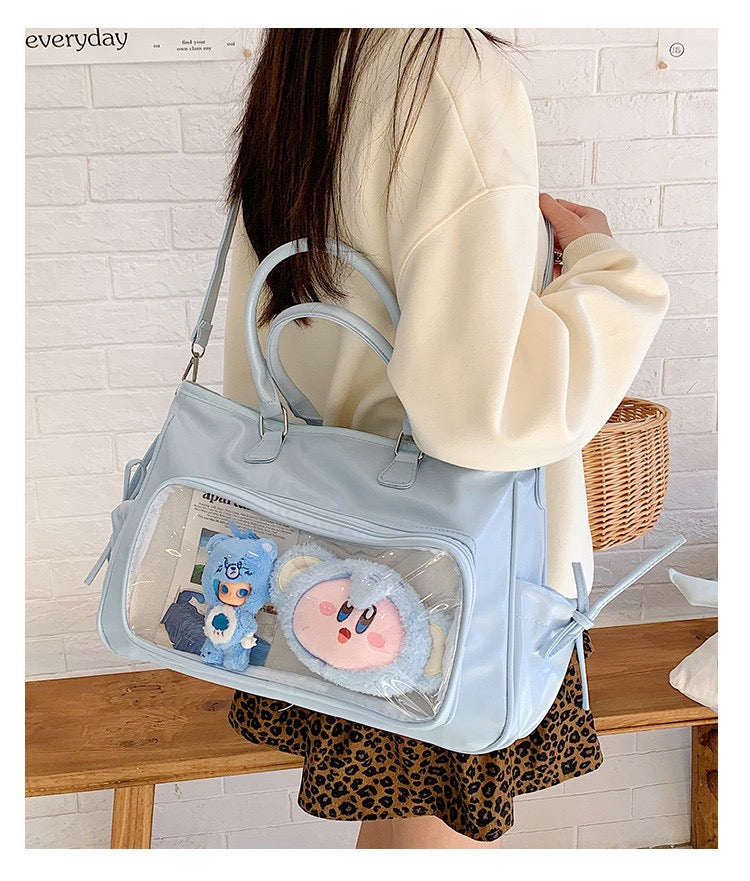 3way クリアポケット付きbag 9色