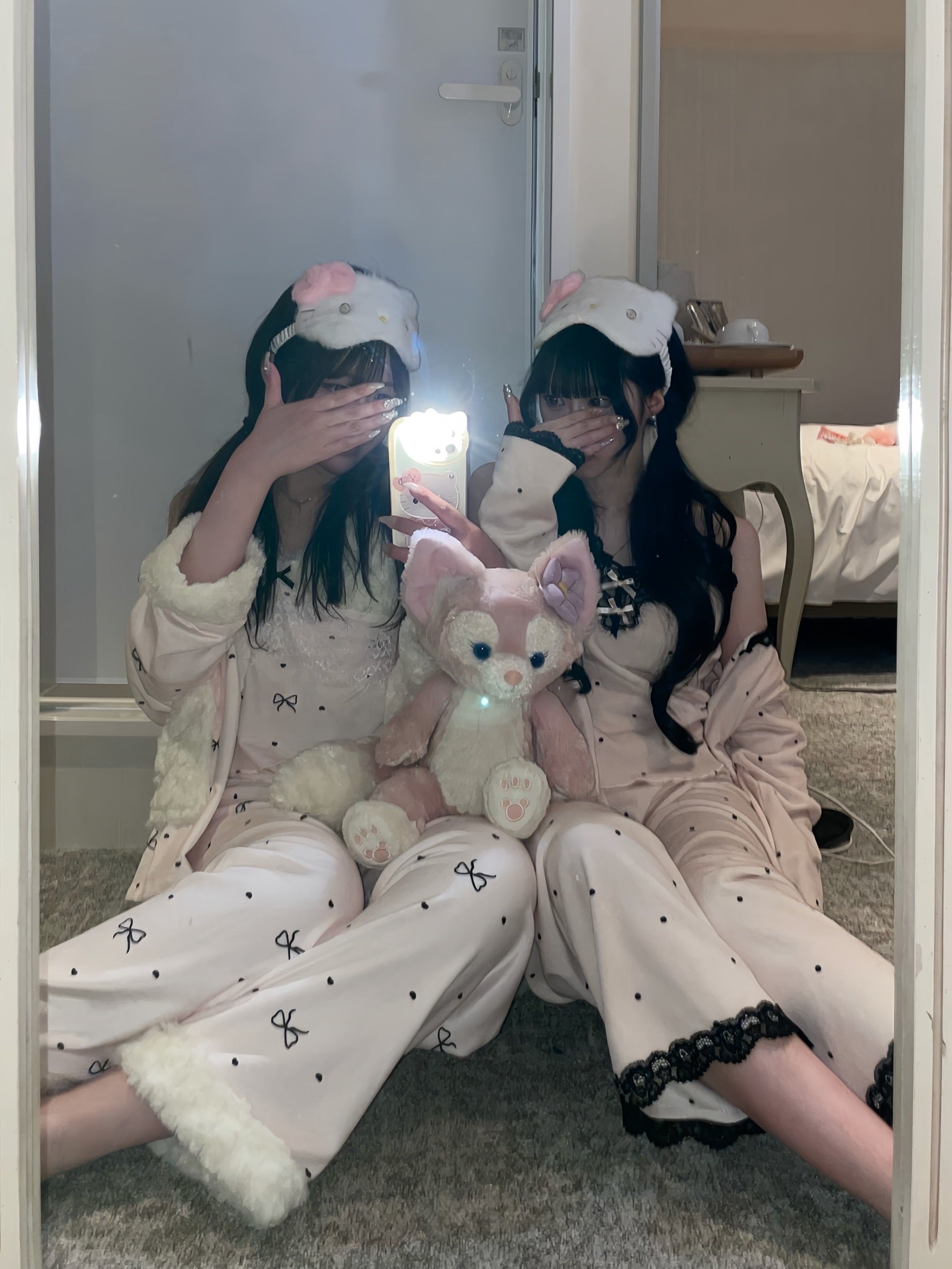 dotリボン3点セットルームウェア