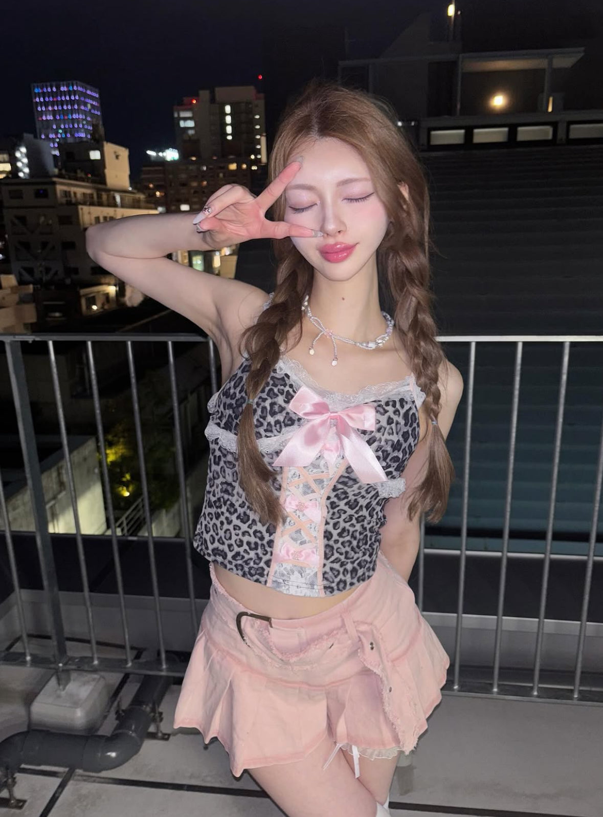 ♡pink reopard セットアップ