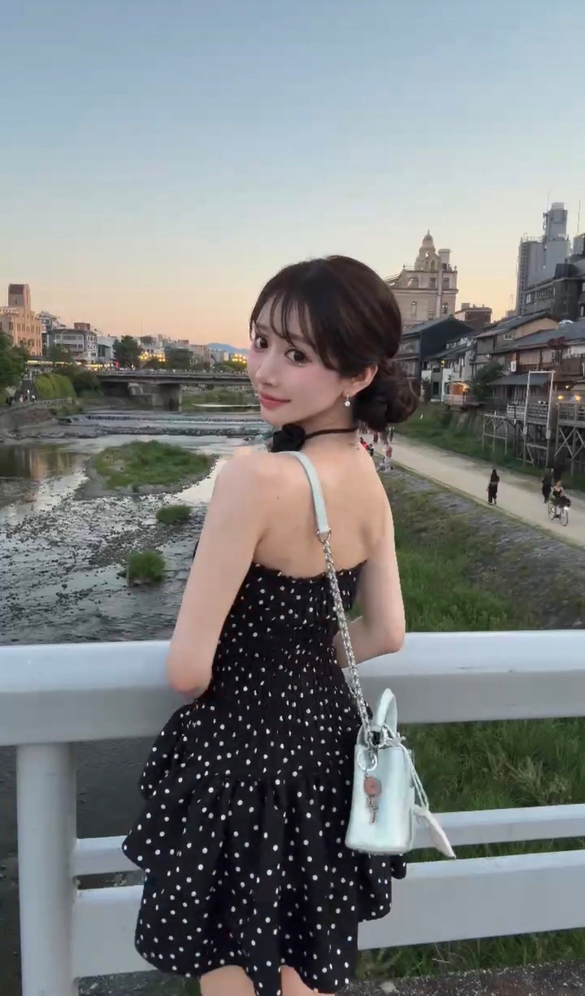 roseチョーカー付きdotワンピ