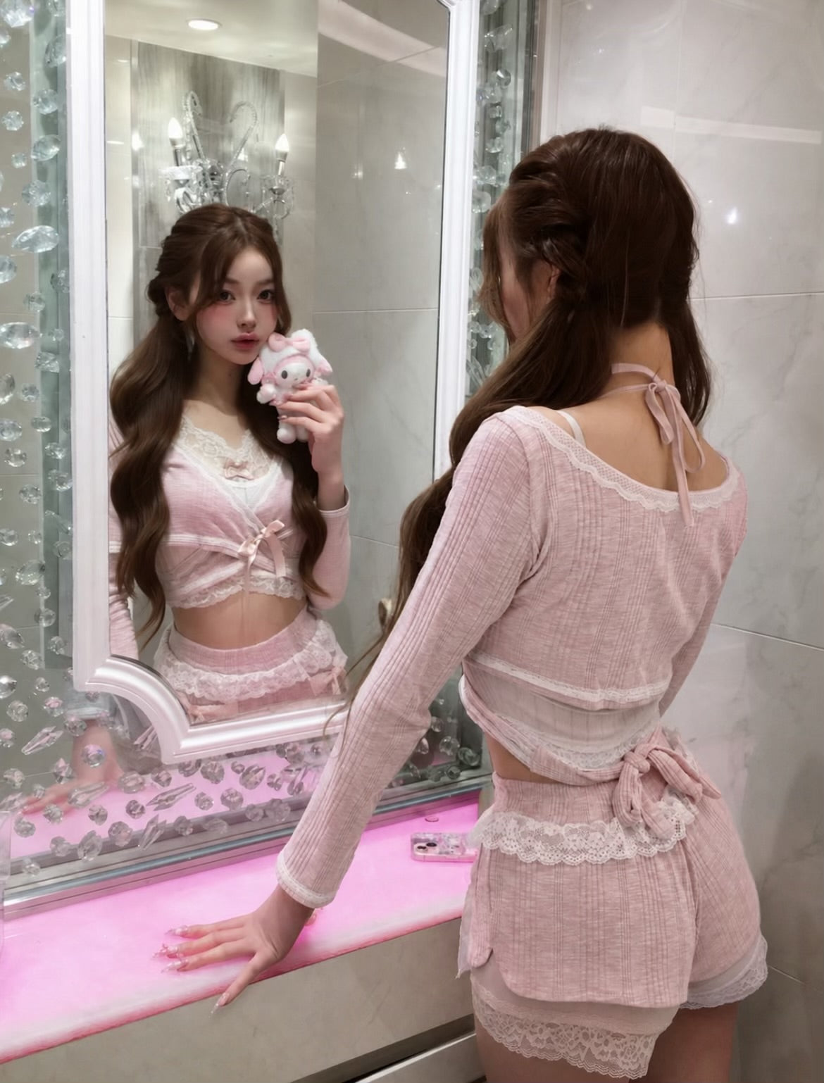 girly Lolita セットアップ ピンク