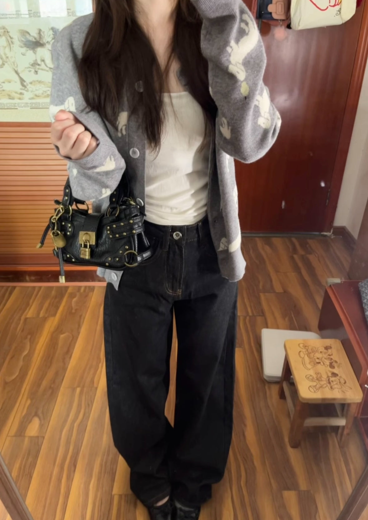 バックル付きミニバッグ