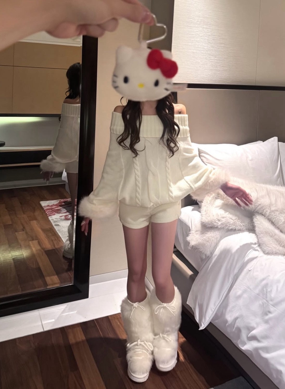 袖先farニット2色
