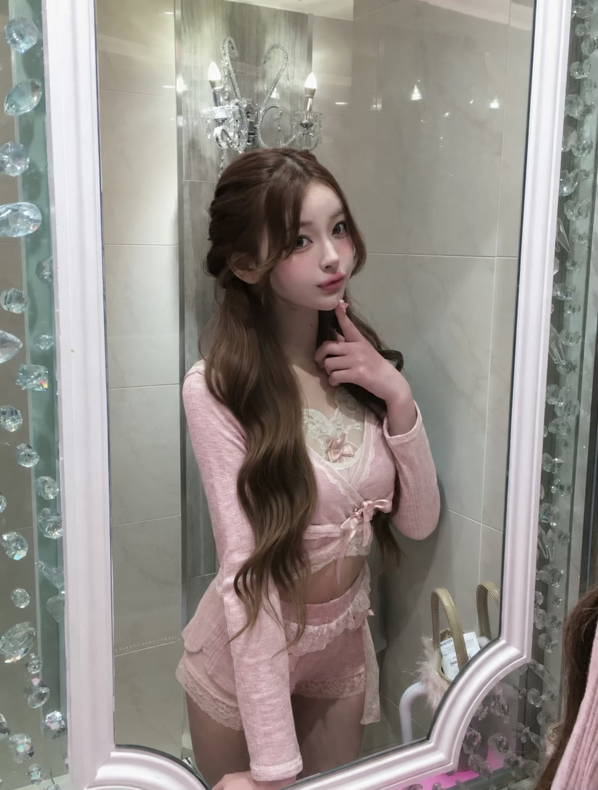 girly Lolita セットアップ ピンク